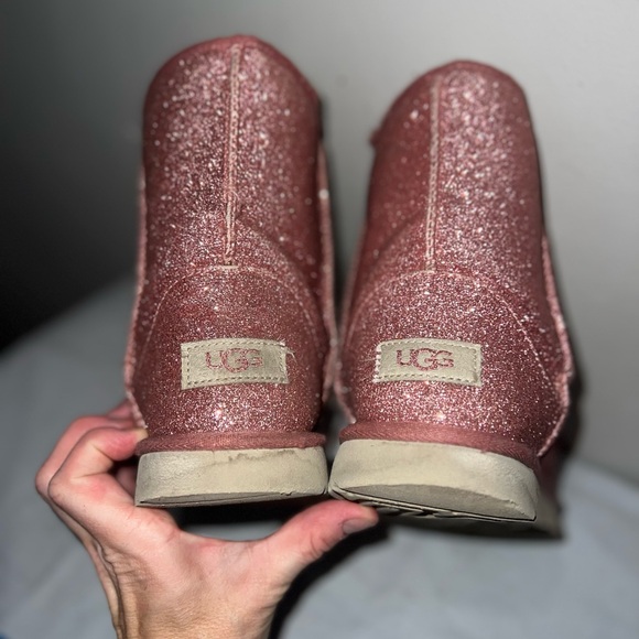 Girls Pink Glitter Uggs size 4 - Picture 5 of 6